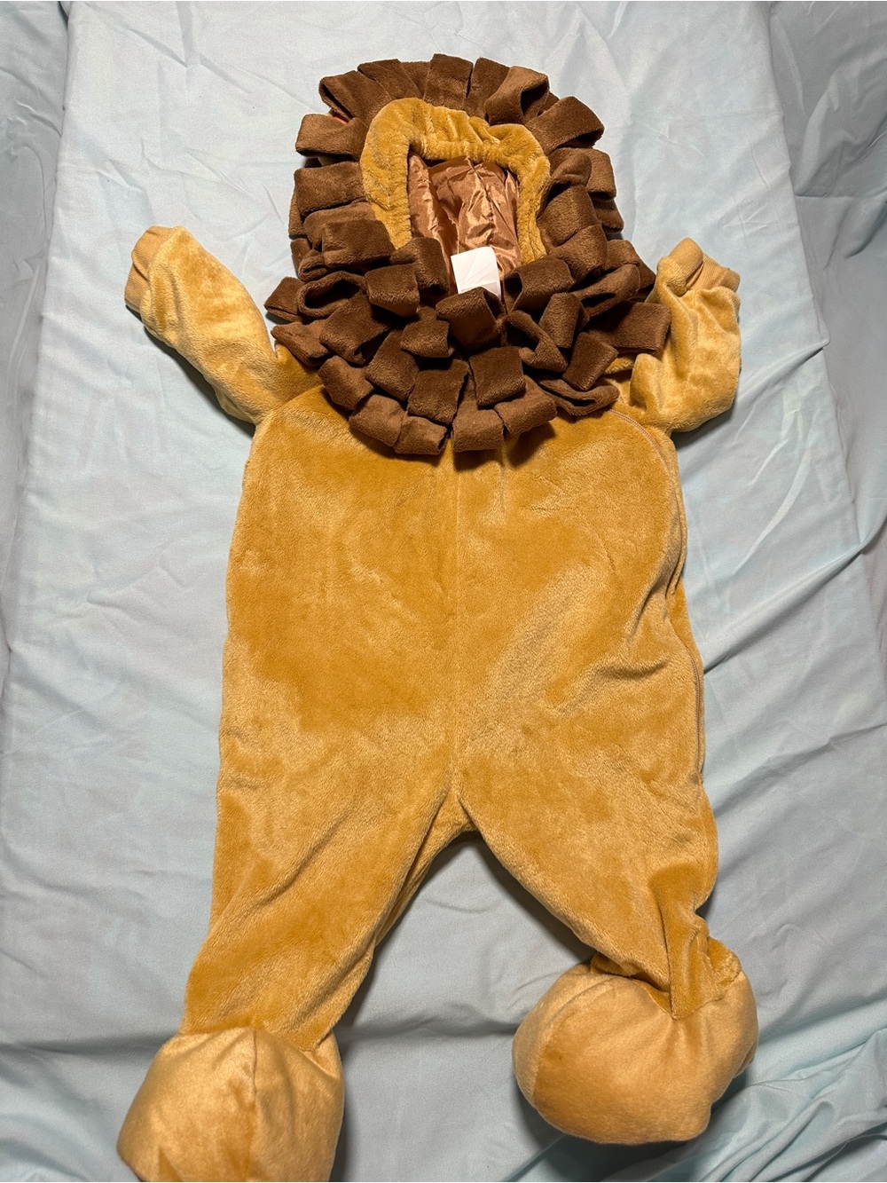 Kids Plush Lion One-Piece Romper - Gold/Brown